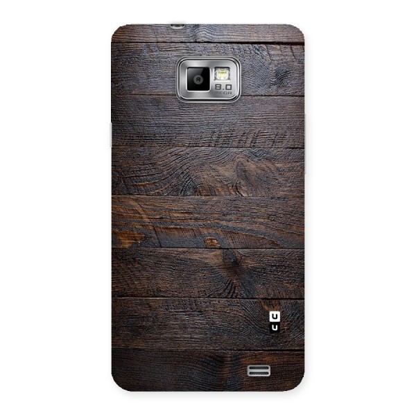 Dark Wood Printed Back Case for Galaxy S2
