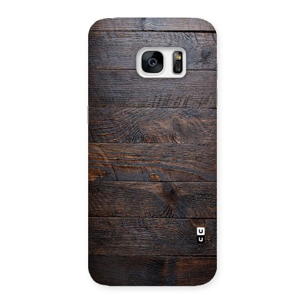 Dark Wood Printed Back Case for Galaxy S7 Edge