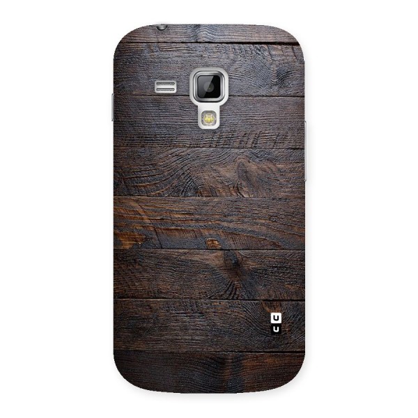 Dark Wood Printed Back Case for Galaxy S Duos