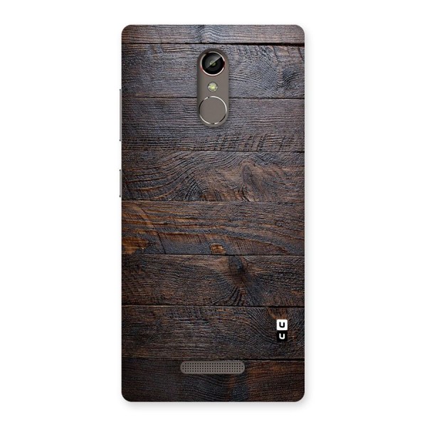 Dark Wood Printed Back Case for Gionee S6s