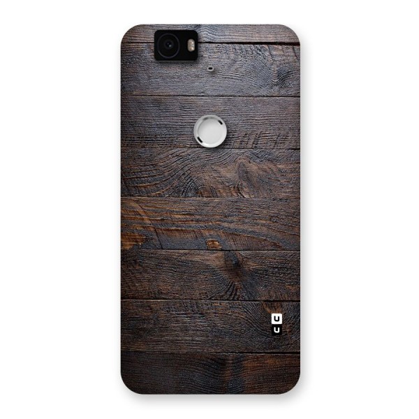 Dark Wood Printed Back Case for Google Nexus-6P