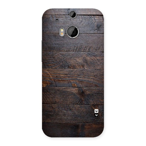 Dark Wood Printed Back Case for HTC One M8