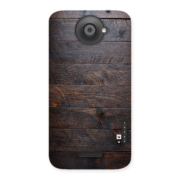 Dark Wood Printed Back Case for HTC One X