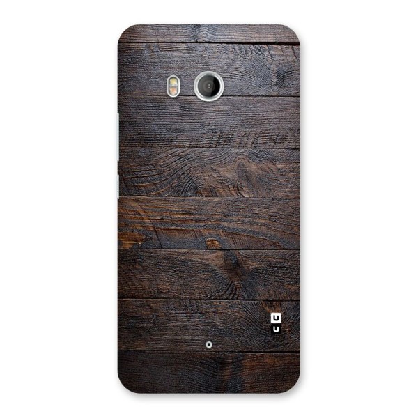 Dark Wood Printed Back Case for HTC U11