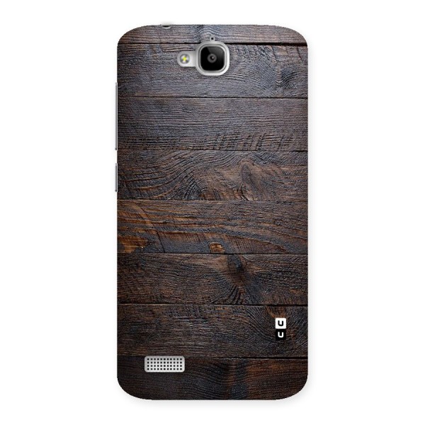 Dark Wood Printed Back Case for Honor Holly