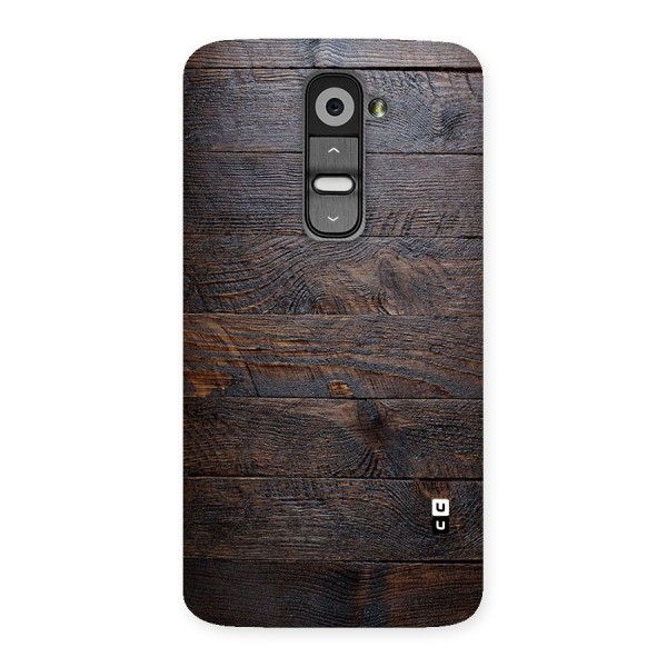 Dark Wood Printed Back Case for LG G2