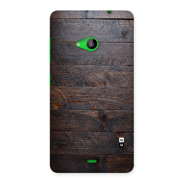 Dark Wood Printed Back Case for Lumia 535