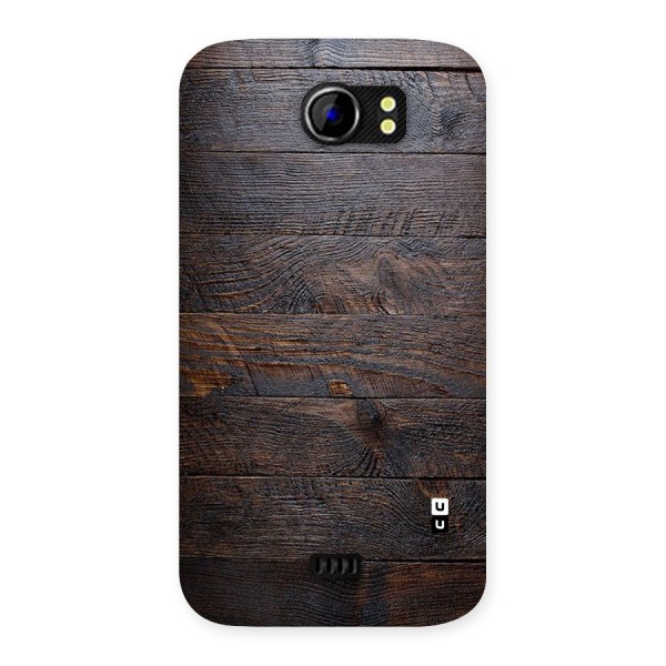 Dark Wood Printed Back Case for Micromax Canvas 2 A110
