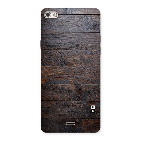 Dark Wood Printed Back Case for Micromax Canvas Silver 5