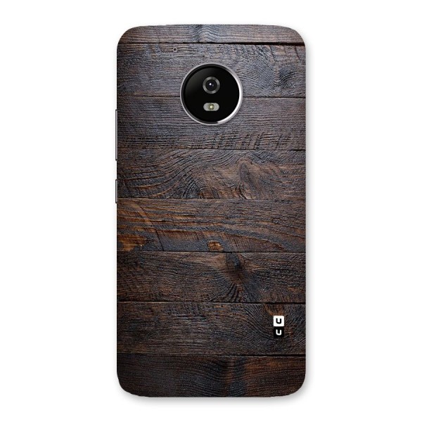Dark Wood Printed Back Case for Moto G5