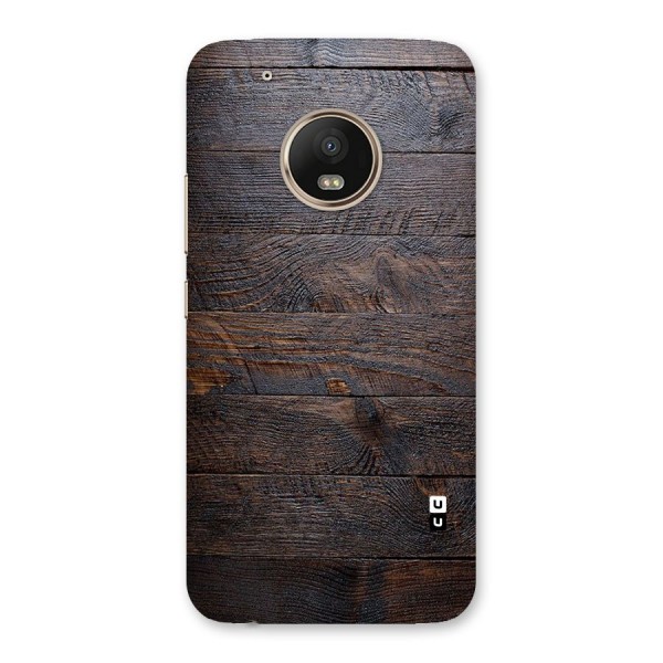 Dark Wood Printed Back Case for Moto G5 Plus