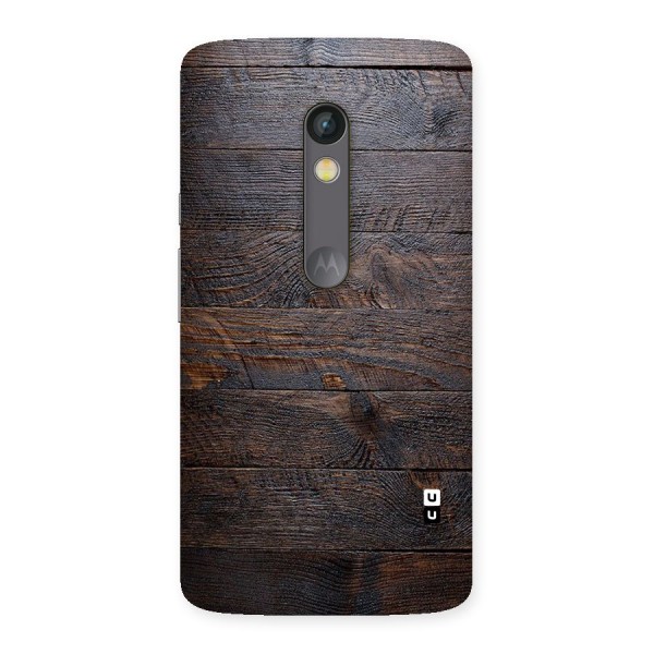 Dark Wood Printed Back Case for Moto X Play