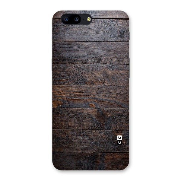 Dark Wood Printed Back Case for OnePlus 5