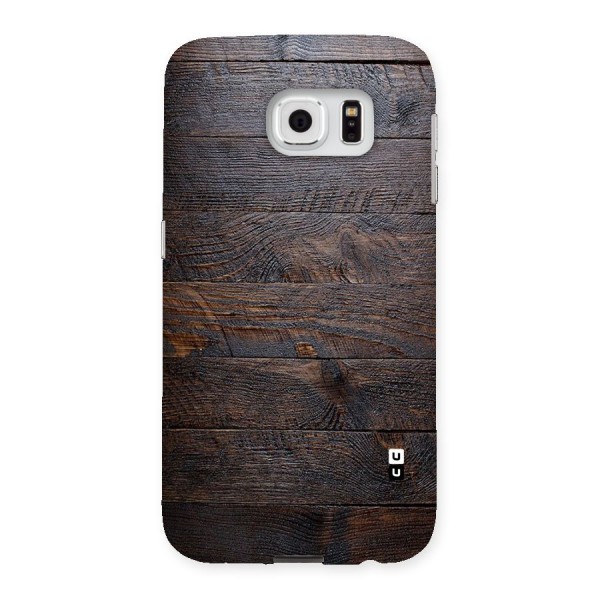 Dark Wood Printed Back Case for Samsung Galaxy S6