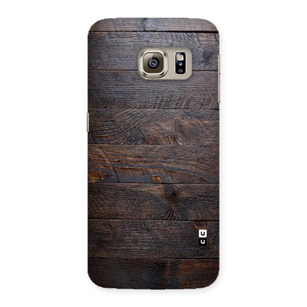 Dark Wood Printed Back Case for Samsung Galaxy S6 Edge