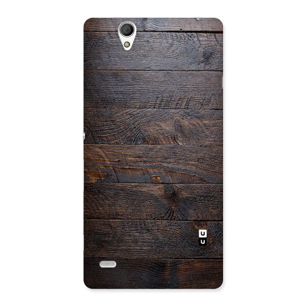 Dark Wood Printed Back Case for Sony Xperia C4