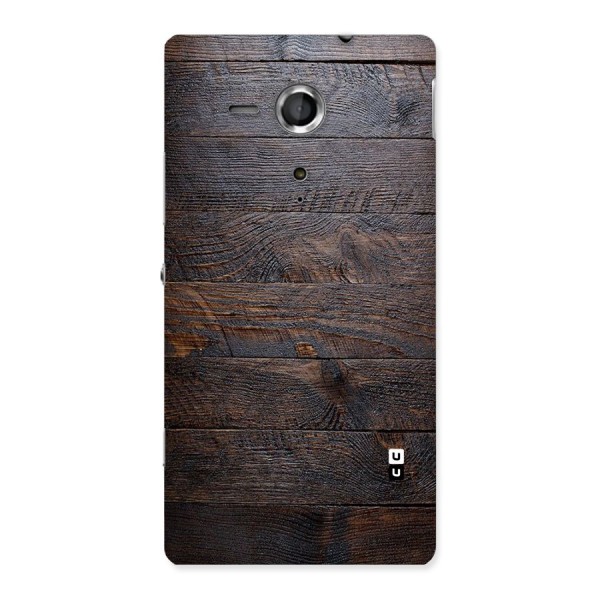 Dark Wood Printed Back Case for Sony Xperia SP