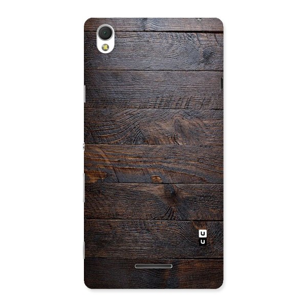 Dark Wood Printed Back Case for Sony Xperia T3
