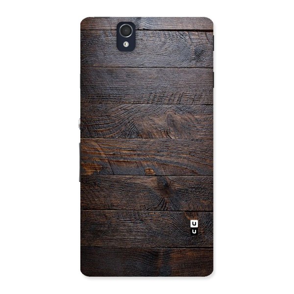 Dark Wood Printed Back Case for Sony Xperia Z