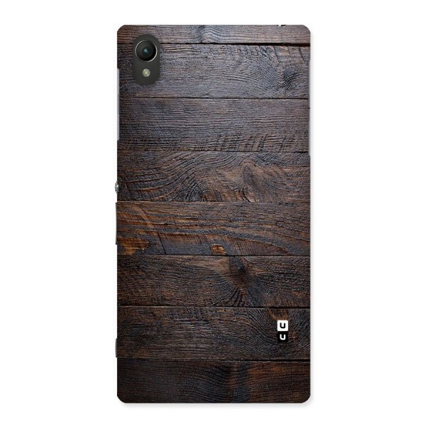 Dark Wood Printed Back Case for Sony Xperia Z1