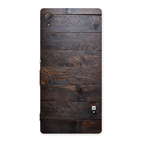 Dark Wood Printed Back Case for Xperia Z3 Plus