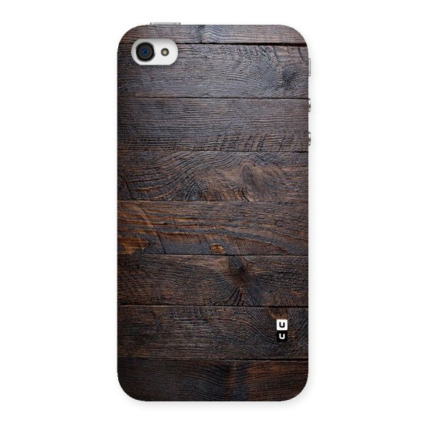 Dark Wood Printed Back Case for iPhone 4 4s