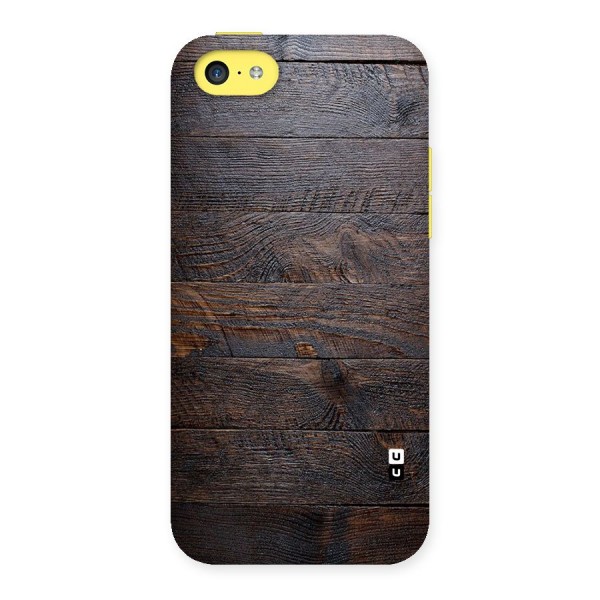 Dark Wood Printed Back Case for iPhone 5C