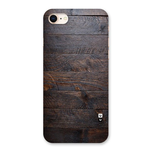 Dark Wood Printed Back Case for iPhone 8