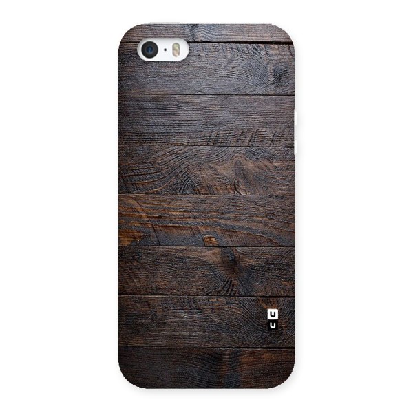 Dark Wood Printed Back Case for iPhone SE