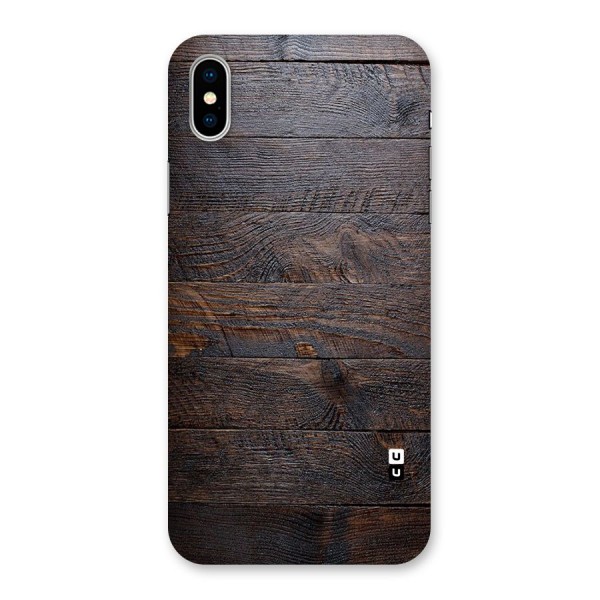 Dark Wood Printed Back Case for iPhone X