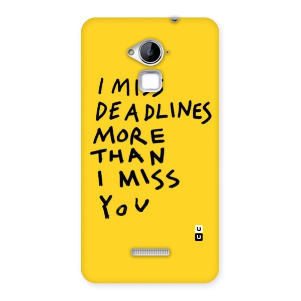 Deadlines Back Case for Coolpad Note 3