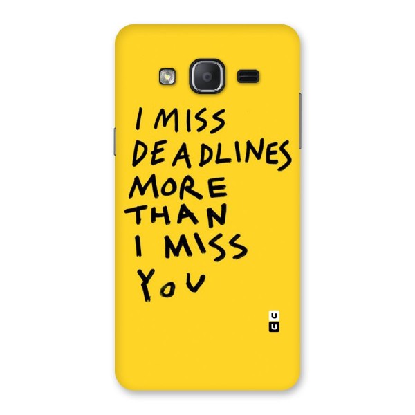 Deadlines Back Case for Galaxy On7 Pro