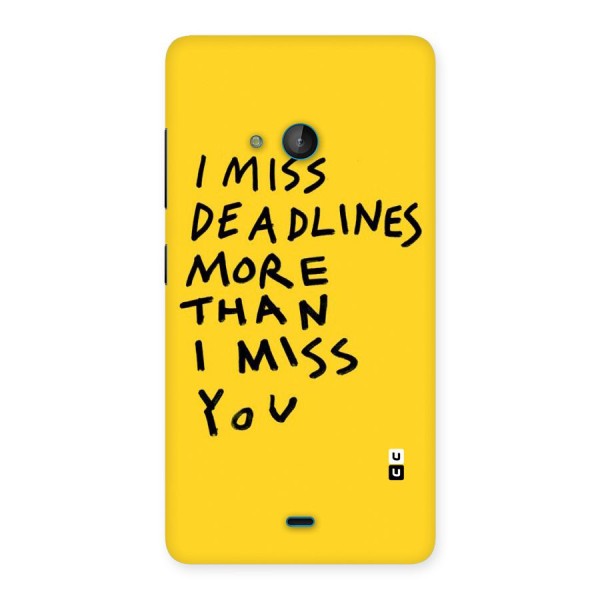 Deadlines Back Case for Lumia 540