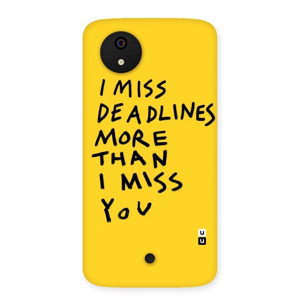 Deadlines Back Case for Micromax Canvas A1
