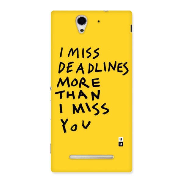 Deadlines Back Case for Sony Xperia C3