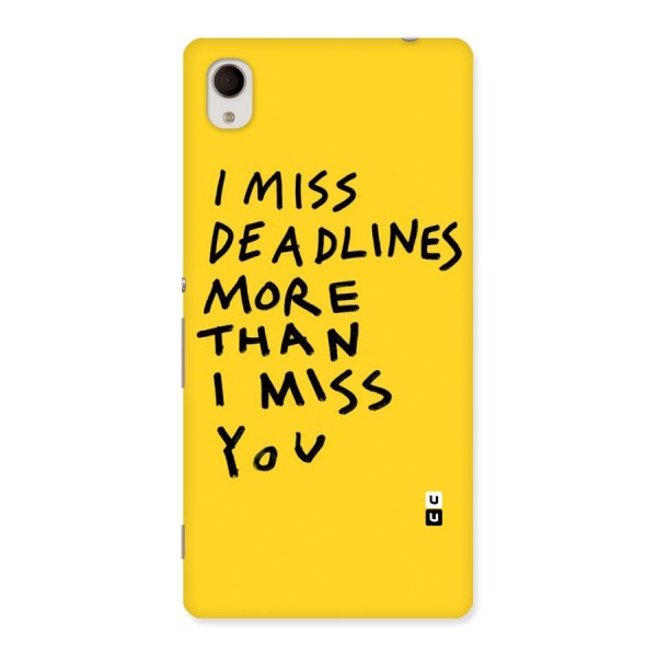 Deadlines Back Case for Sony Xperia M4