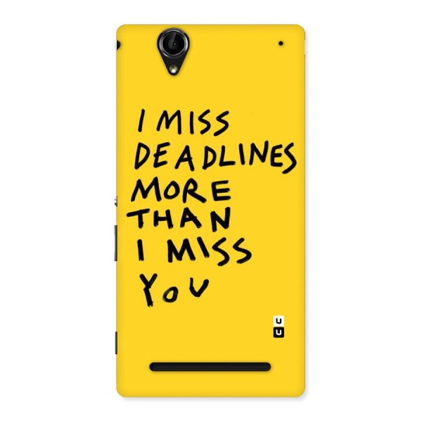 Deadlines Back Case for Sony Xperia T2