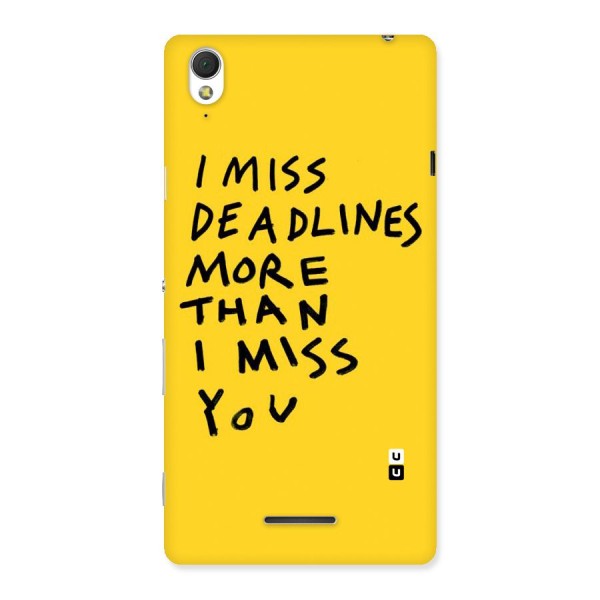 Deadlines Back Case for Sony Xperia T3