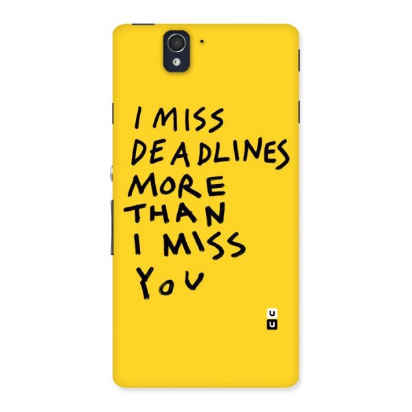 Deadlines Back Case for Sony Xperia Z