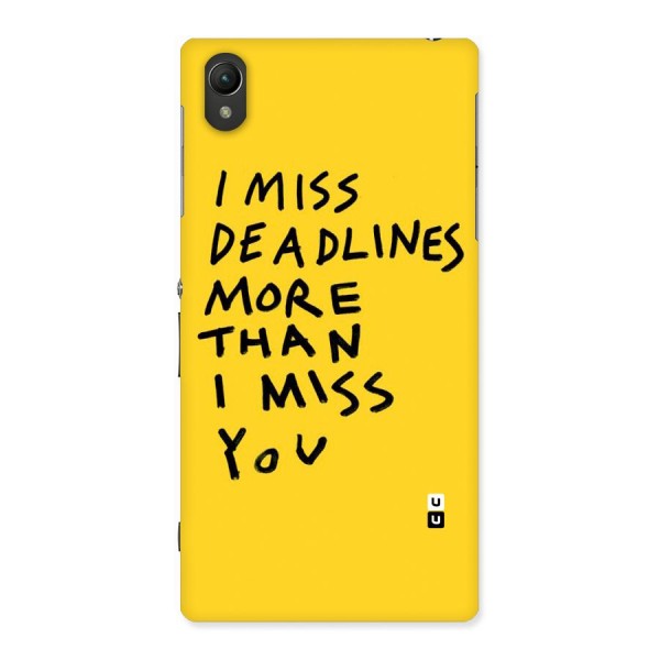 Deadlines Back Case for Sony Xperia Z1