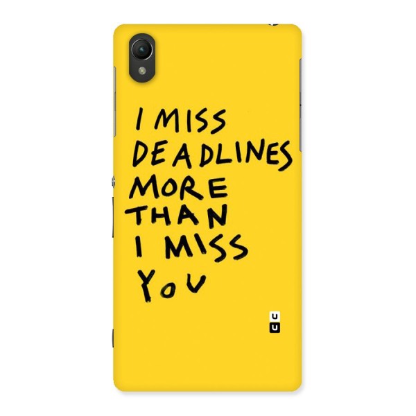 Deadlines Back Case for Sony Xperia Z2