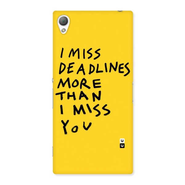 Deadlines Back Case for Sony Xperia Z3