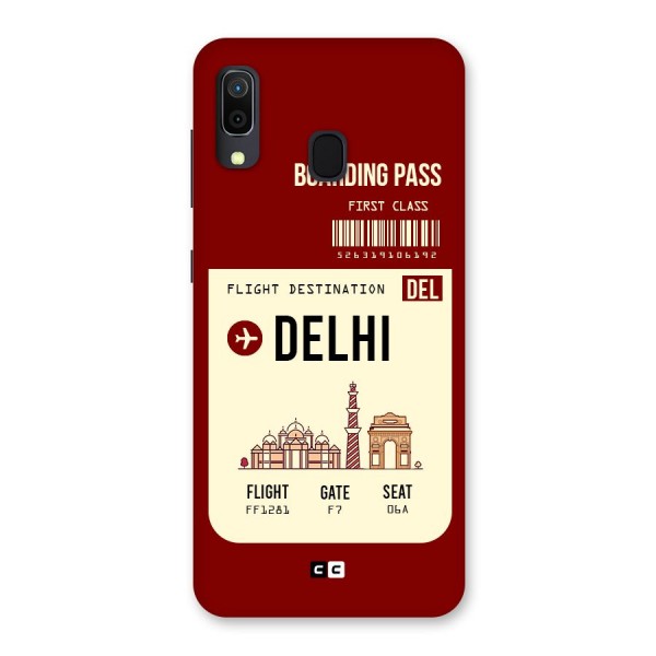 Delhi Boarding Pass Back Case for Galaxy A20
