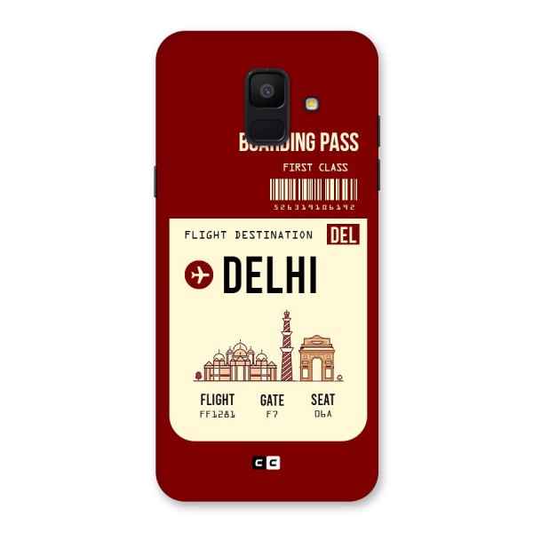 Delhi Boarding Pass Back Case for Galaxy A6 (2018)