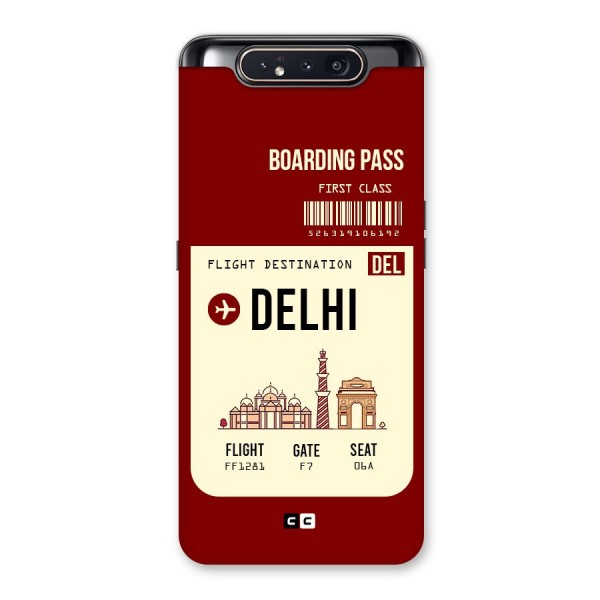 Delhi Boarding Pass Back Case for Galaxy A80