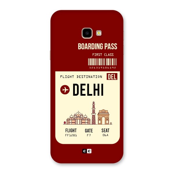 Delhi Boarding Pass Back Case for Galaxy J4 Plus
