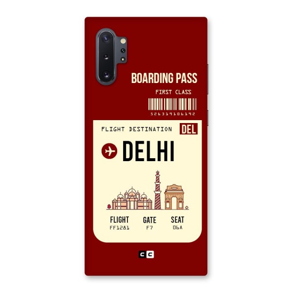 Delhi Boarding Pass Back Case for Galaxy Note 10 Plus