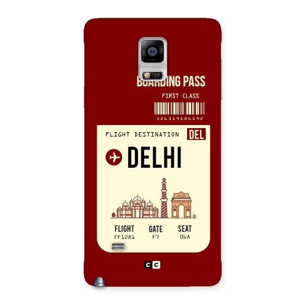 Delhi Boarding Pass Back Case for Galaxy Note 4
