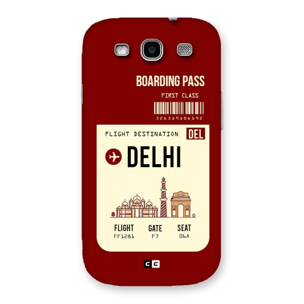 Delhi Boarding Pass Back Case for Galaxy S3