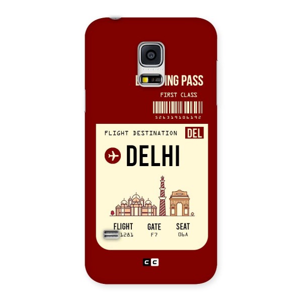 Delhi Boarding Pass Back Case for Galaxy S5 Mini